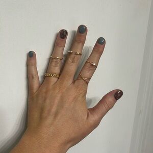 Bohemian Gold Ring Set 💛 Lot 10